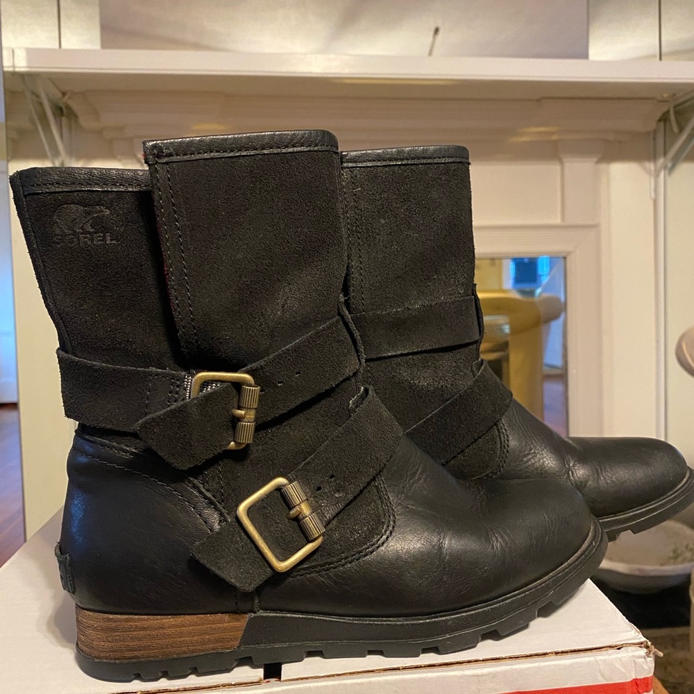 Sorel moto leather boots